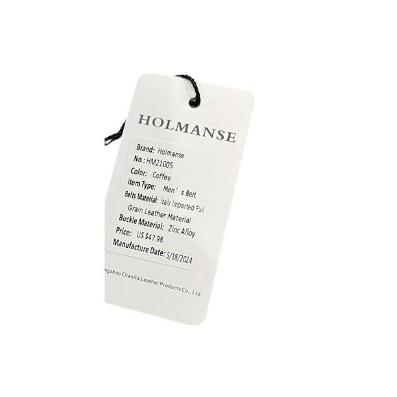 Mens 42 Brown Full Grain Leather Casual Belt Silver Alloy Buckle New Gift Boxed - Picture 6 of 8